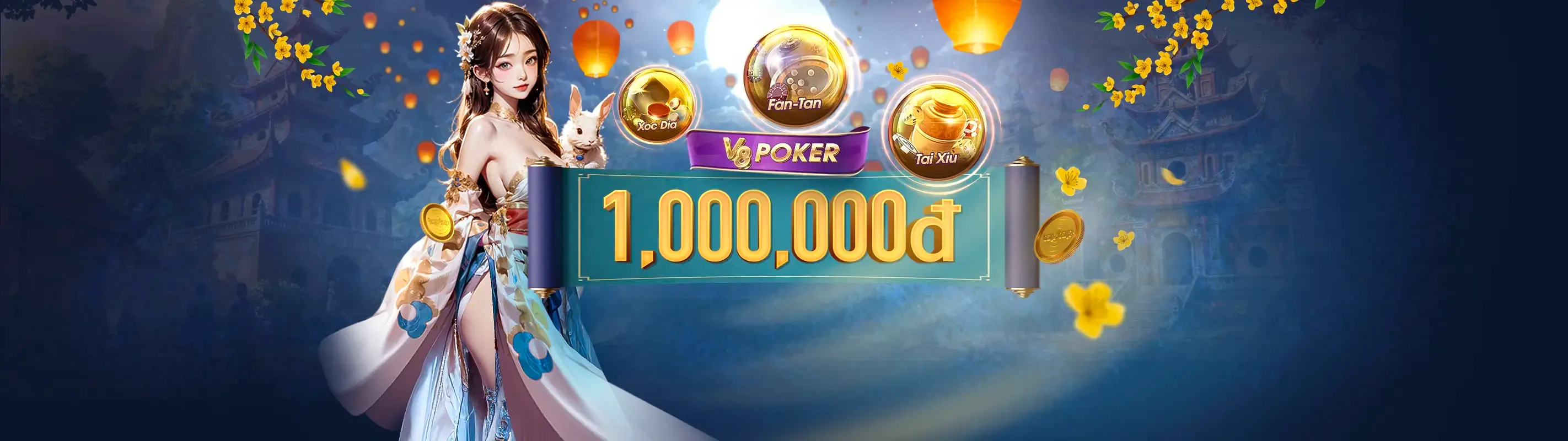 Máy đánh bạc cổ điển tại bj88vn casino với tiền vàng và ánh sáng xanh